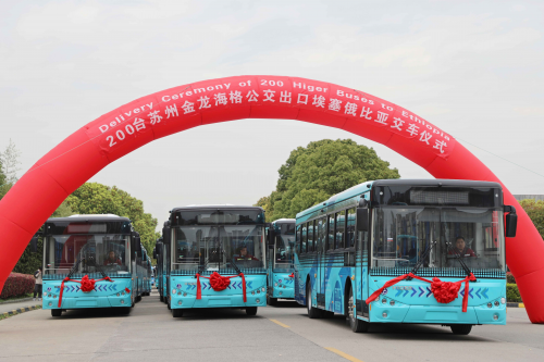 “一带一路”再添中国动力！200辆苏州金龙豪华公交驶向埃塞俄比亚