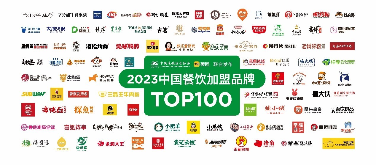 中国连锁策划协会连系美团宣布2023中国餐饮加盟TOP100，11家品牌持续五年上榜